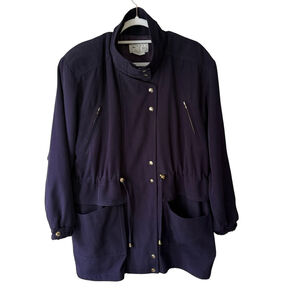 Vintage Leon James 80s 90s Purple Jacket Size S Minimalist Outerwear Casual